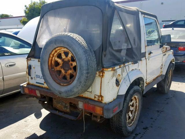 JS4JC51C6H4187120 - 1987 SUZUKI SAMURAI WHITE photo 4