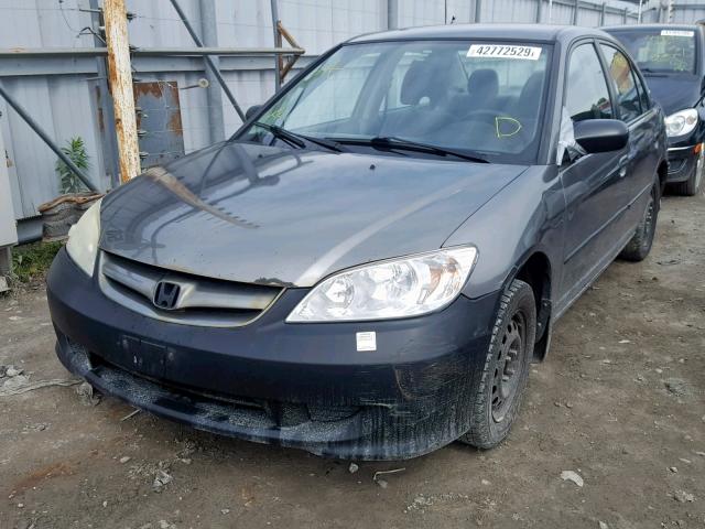 2HGES16304H941099 - 2004 HONDA CIVIC DX V GRAY photo 2