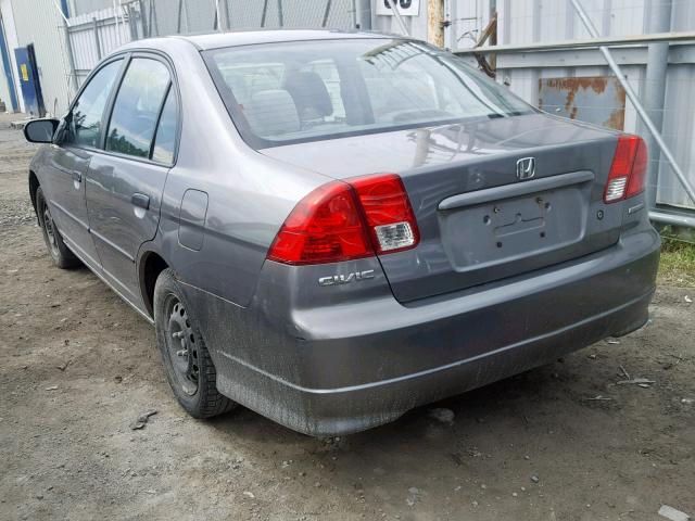 2HGES16304H941099 - 2004 HONDA CIVIC DX V GRAY photo 3