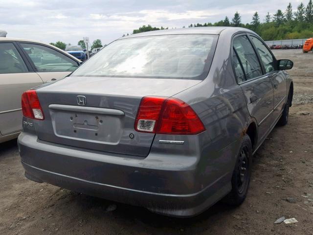 2HGES16304H941099 - 2004 HONDA CIVIC DX V GRAY photo 4