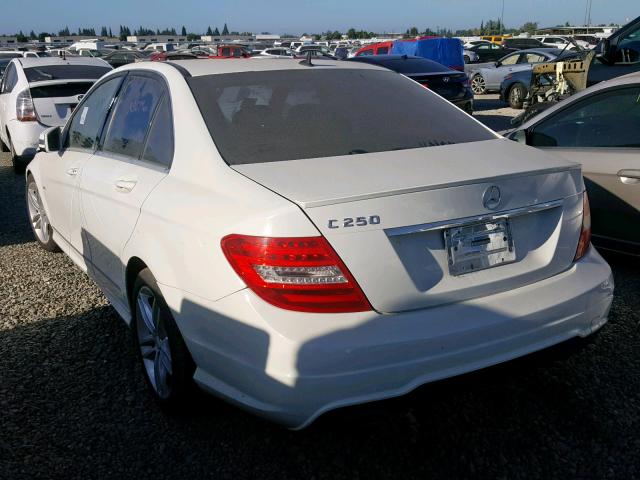 WDDGF4HB8CR216033 - 2012 MERCEDES-BENZ C 250 WHITE photo 3