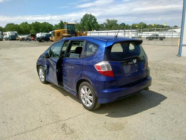 JHMGE8H4XAS028253 - 2010 HONDA FIT SPORT BLUE photo 3