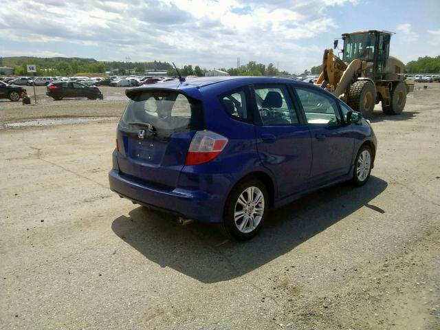 JHMGE8H4XAS028253 - 2010 HONDA FIT SPORT BLUE photo 4