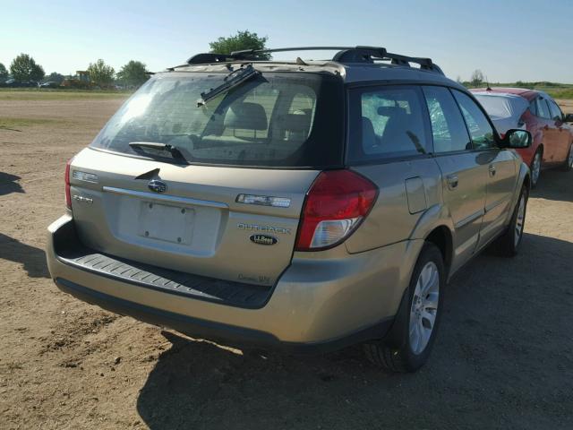 4S4BP86C384343146 - 2008 SUBARU OUTBACK 3. GOLD photo 4