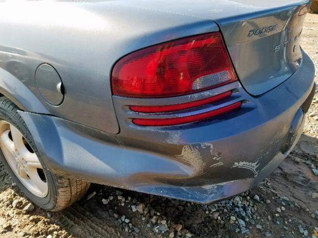 1B3EL46T05N633891 - 2005 DODGE STRATUS SX GRAY photo 9