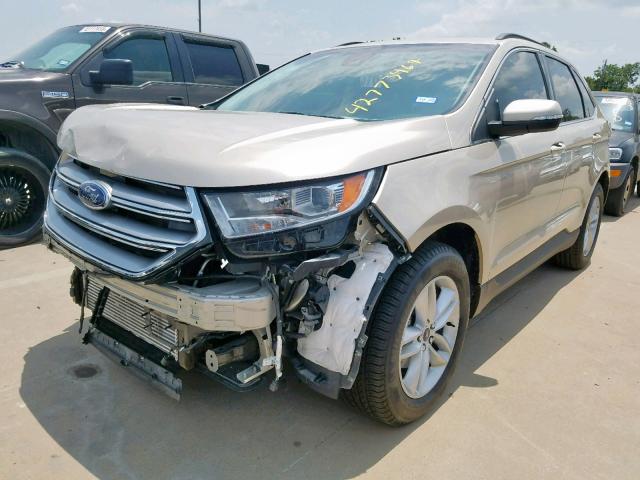 2FMPK3J99JBC43910 - 2018 FORD EDGE SEL GOLD photo 2