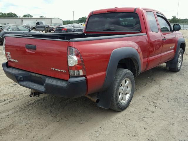 5TETX62N39Z592981 - 2009 TOYOTA TACOMA PRE RED photo 4