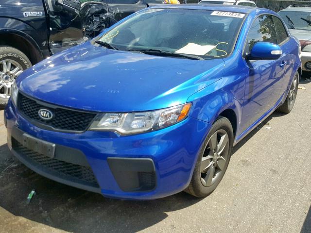 KNAFU6A21A5308345 - 2010 KIA FORTE EX BLUE photo 2