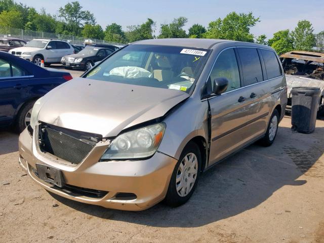 5FNRL38206B002623 - 2006 HONDA ODYSSEY LX GOLD photo 2