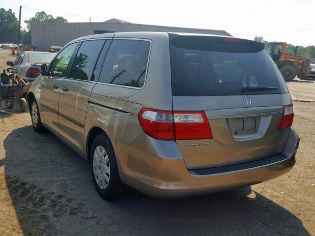 5FNRL38206B002623 - 2006 HONDA ODYSSEY LX GOLD photo 3