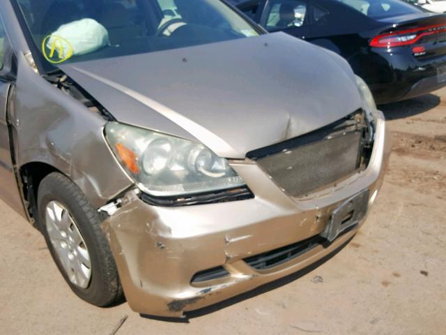 5FNRL38206B002623 - 2006 HONDA ODYSSEY LX GOLD photo 9