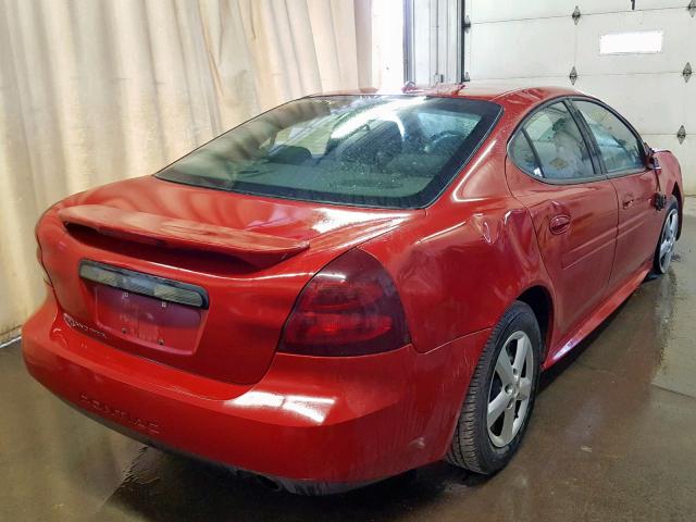 2G2WP552371146201 - 2007 PONTIAC GRAND PRIX RED photo 4