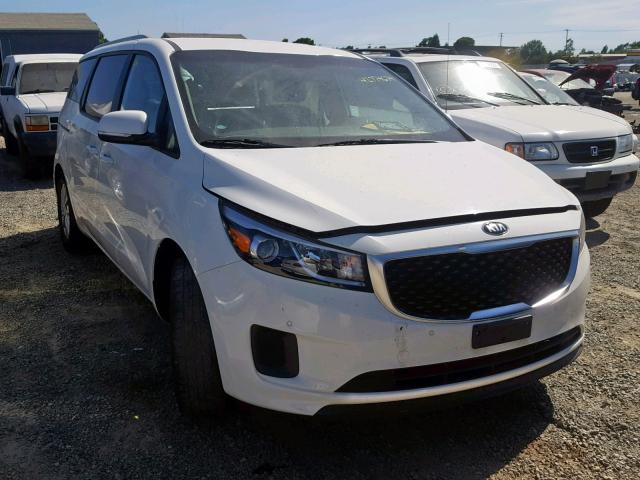 KNDMB5C14H6254560 - 2017 KIA SEDONA LX WHITE photo 1