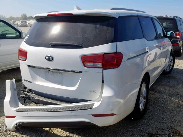 KNDMB5C14H6254560 - 2017 KIA SEDONA LX WHITE photo 4