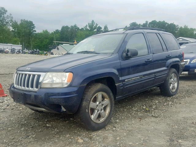 1J8GW58N64C296780 - 2004 JEEP GRAND CHER BLUE photo 2