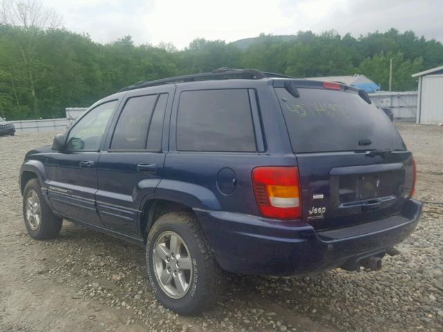 1J8GW58N64C296780 - 2004 JEEP GRAND CHER BLUE photo 3