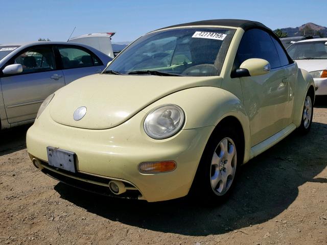 3VWCD21Y53M331222 - 2003 VOLKSWAGEN NEW BEETLE ყვითელი ფოტო 2