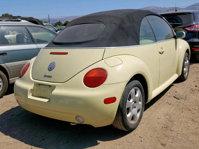 3VWCD21Y53M331222 - 2003 VOLKSWAGEN NEW BEETLE ყვითელი ფოტო 4