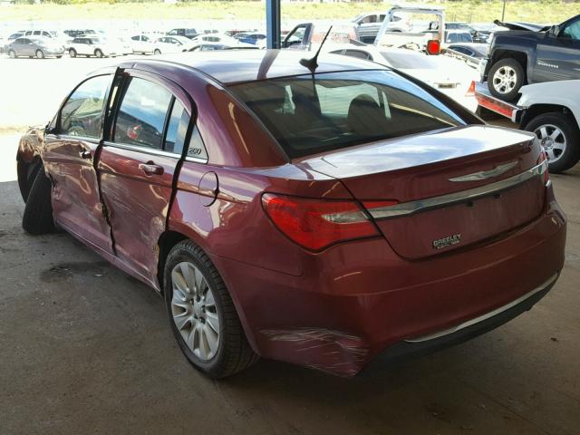 1C3CCBABXEN207641 - 2014 CHRYSLER 200 LX RED photo 3