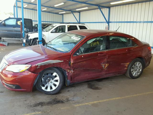 1C3CCBABXEN207641 - 2014 CHRYSLER 200 LX RED photo 9