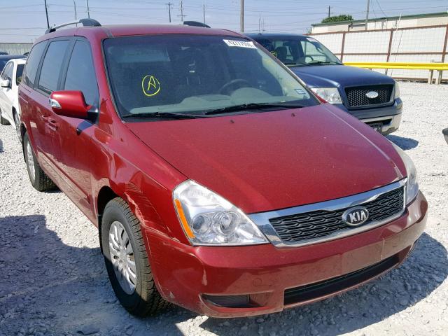 KNDMG4C74C6507613 - 2012 KIA SEDONA LX RED photo 1