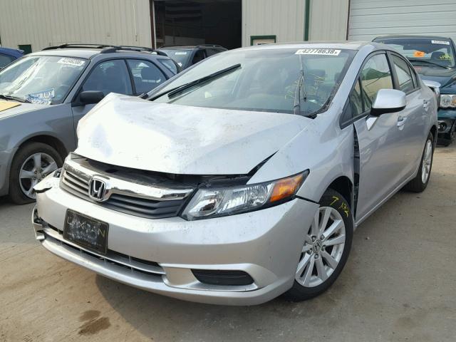 19XFB2F94CE058937 - 2012 HONDA CIVIC EXL SILVER photo 2