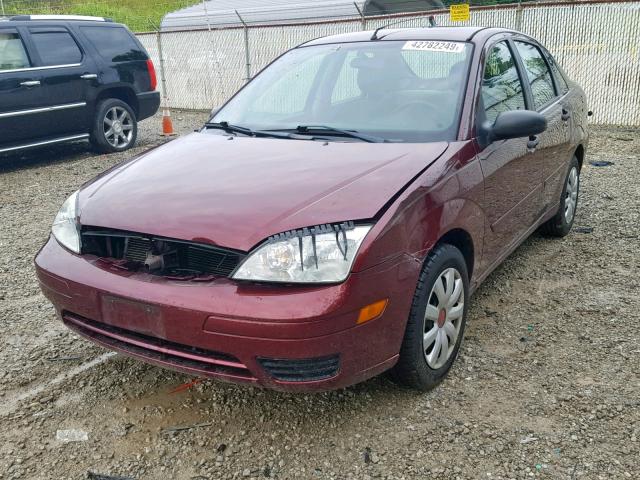 1FAFP34N17W285821 - 2007 FORD FOCUS ZX4 MAROON photo 2