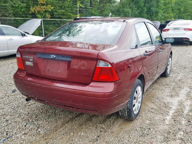 1FAFP34N17W285821 - 2007 FORD FOCUS ZX4 MAROON photo 4