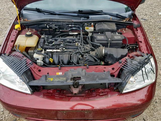 1FAFP34N17W285821 - 2007 FORD FOCUS ZX4 MAROON photo 7