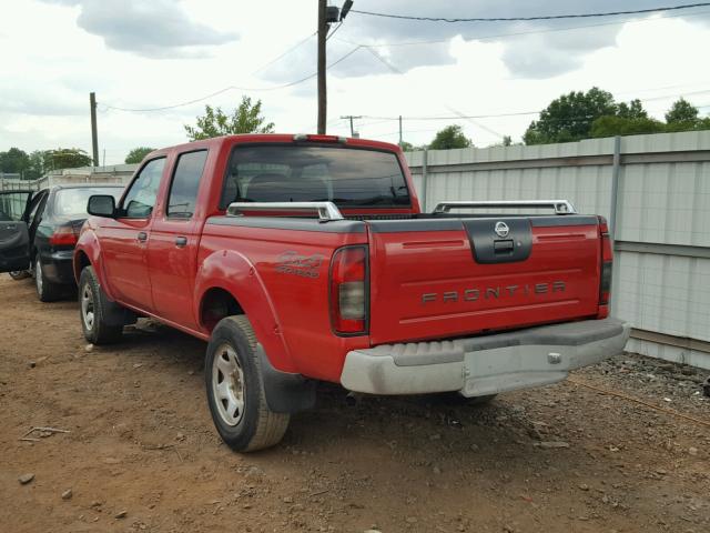 1N6ED27YX4C409318 - 2004 NISSAN FRONTIER C RED photo 3