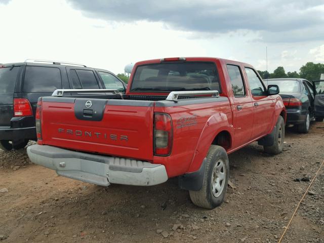 1N6ED27YX4C409318 - 2004 NISSAN FRONTIER C RED photo 4