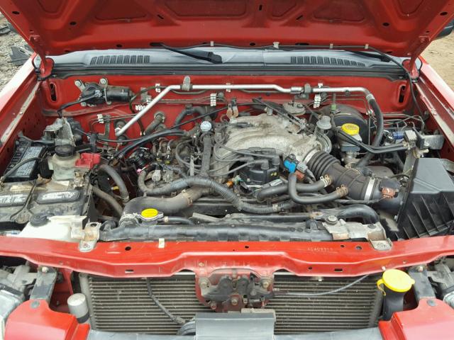 1N6ED27YX4C409318 - 2004 NISSAN FRONTIER C RED photo 7