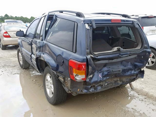 1J4GX48SX4C318407 - 2004 JEEP GRAND CHER BLUE photo 3