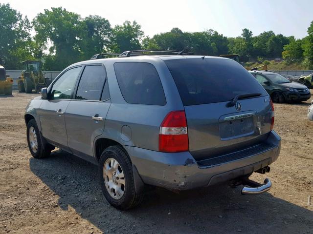 2HNYD18232H508670 - 2002 ACURA MDX GRAY photo 3