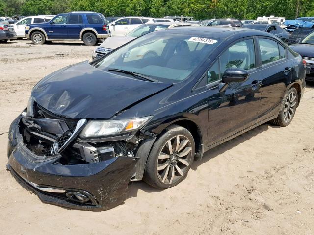 19XFB2F91EE062902 - 2014 HONDA CIVIC EXL 黑色 照片 2
