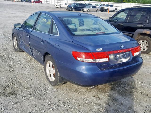 KMHFC46D37A181632 - 2007 HYUNDAI AZERA GLS BLUE photo 3