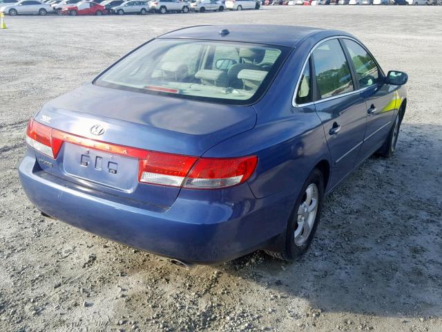 KMHFC46D37A181632 - 2007 HYUNDAI AZERA GLS BLUE photo 4