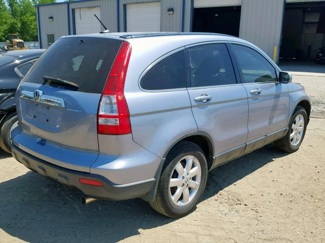 JHLRE48798C043248 - 2008 HONDA CR-V EXL BLUE photo 4