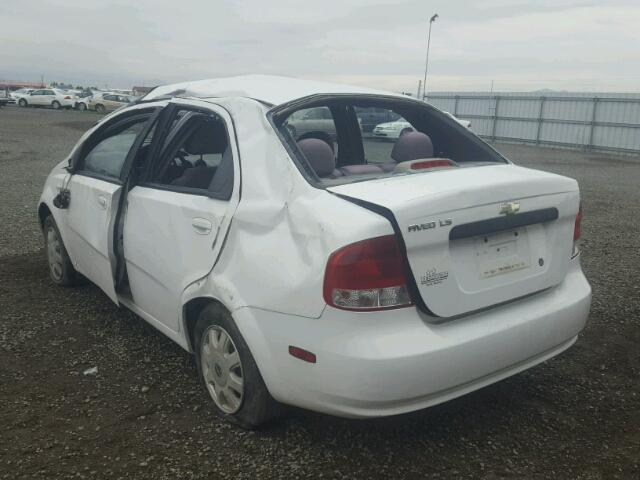 KL1TD52685B359809 - 2005 CHEVROLET AVEO BASE Ақ фото 3