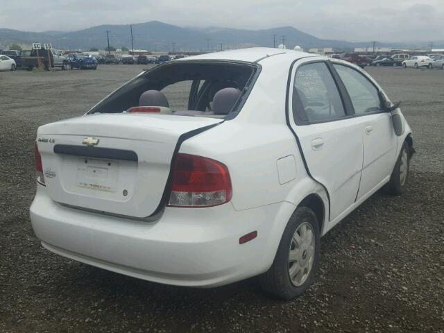 KL1TD52685B359809 - 2005 CHEVROLET AVEO BASE Ақ фото 4