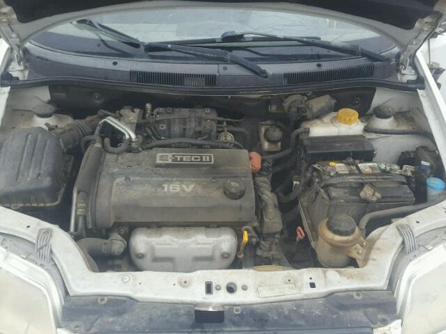 KL1TD52685B359809 - 2005 CHEVROLET AVEO BASE Ақ фото 7