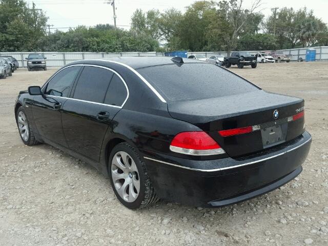 WBAGN63525DS57989 - 2005 BMW 745 LI BLACK photo 3