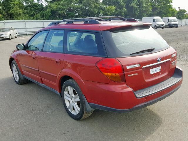 4S4BP67C754314473 - 2005 SUBARU LEGACY OUT RED photo 3