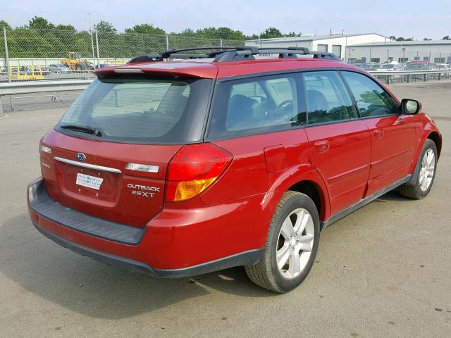 4S4BP67C754314473 - 2005 SUBARU LEGACY OUT RED photo 4