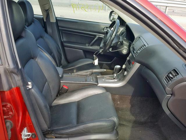 4S4BP67C754314473 - 2005 SUBARU LEGACY OUT RED photo 5