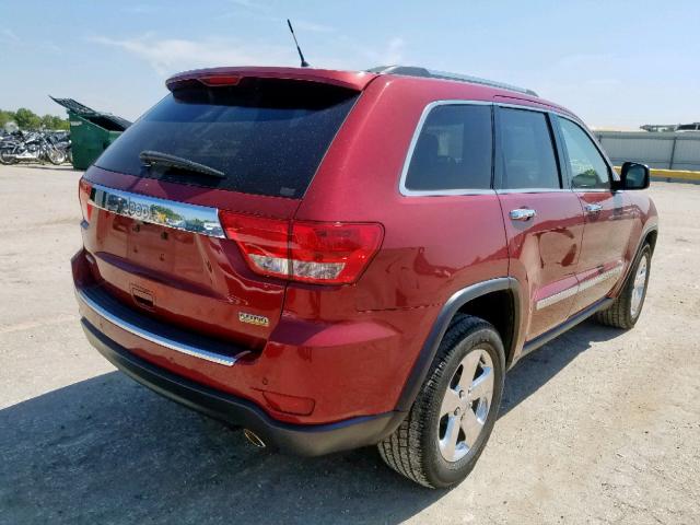 1C4RJEBG6DC656848 - 2013 JEEP GRAND CHER RED photo 4