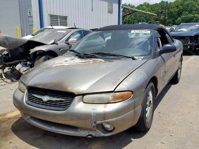 3C3EL45H3XT604209 - 1999 CHRYSLER SEBRING JX GRAY photo 2