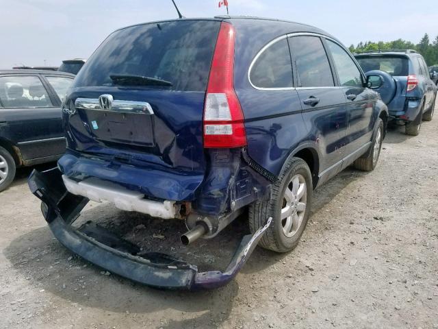 5J6RE48797L810070 - 2007 HONDA CR-V EXL BLUE photo 4