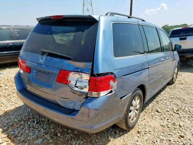 5FNRL387X8B045591 - 2008 HONDA ODYSSEY EX BLUE photo 4