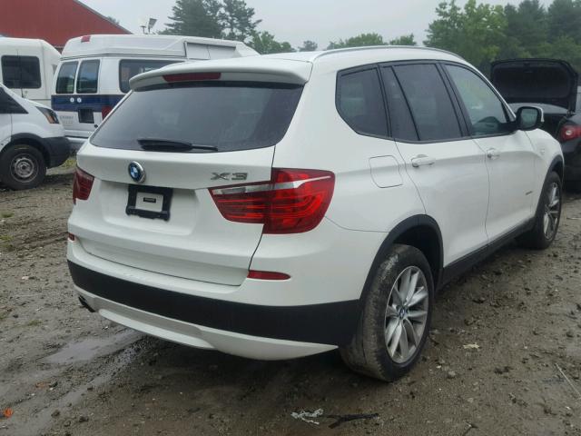 5UXWX9C53E0D28961 - 2014 BMW X3 XDRIVE2 WHITE photo 4